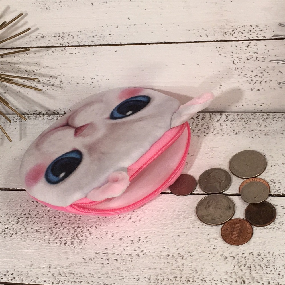 Pink Kitty Cat Coin Purse - Picture 3 of 7